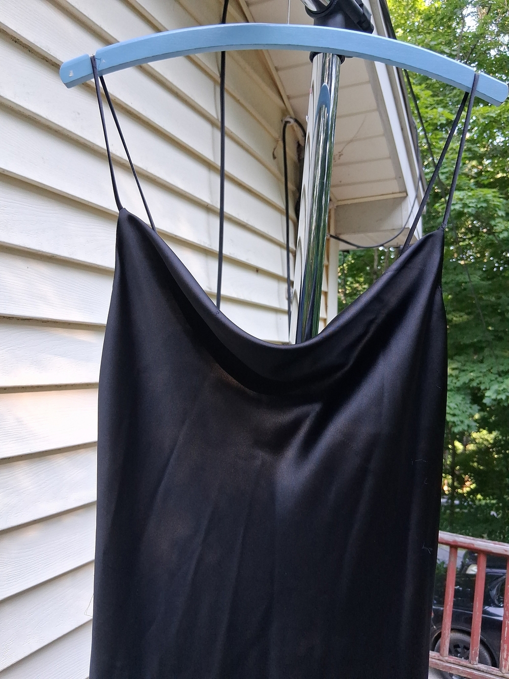Zara Black Satin Slip Dress Size Small NWT- FLAWED - Picture 10 of 16